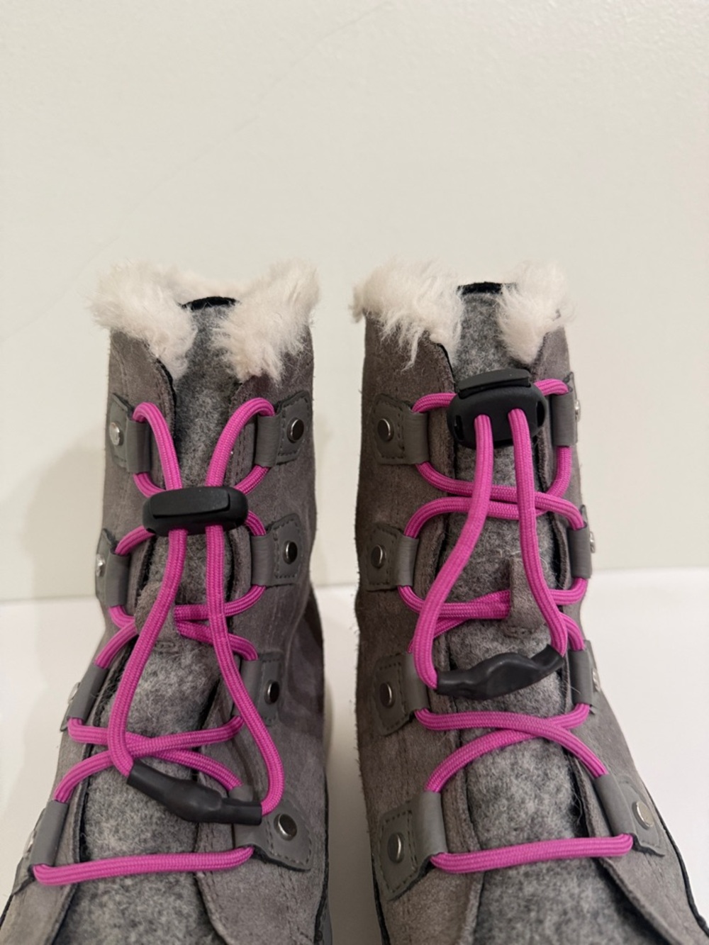 SOREL Explorer Waterproof Boots Womens Size 7 Faux Fur Gray - Picture 6 of 13